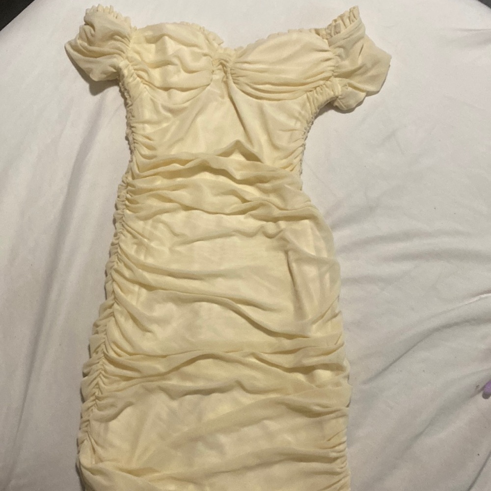 Cream mini dress
